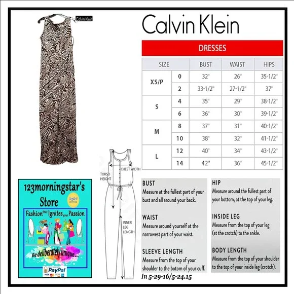 Calvin Klein NEW Black Combo Drawstring Sleeveles Jumpsuit - Picture 10 of 10